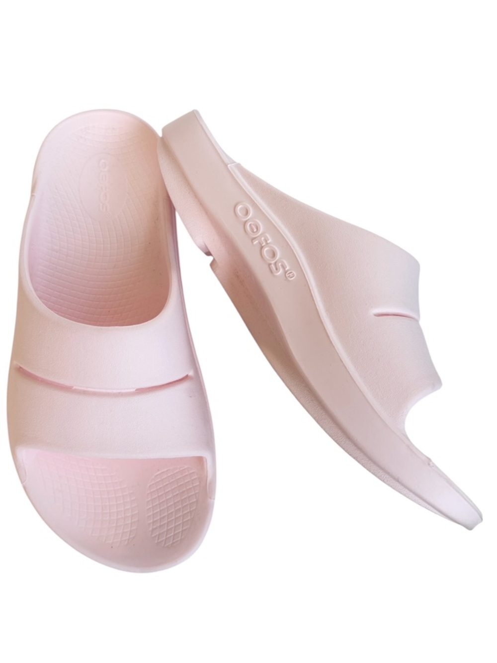 Like New OOFOS OOahh Slide Sandals Blush Size 10